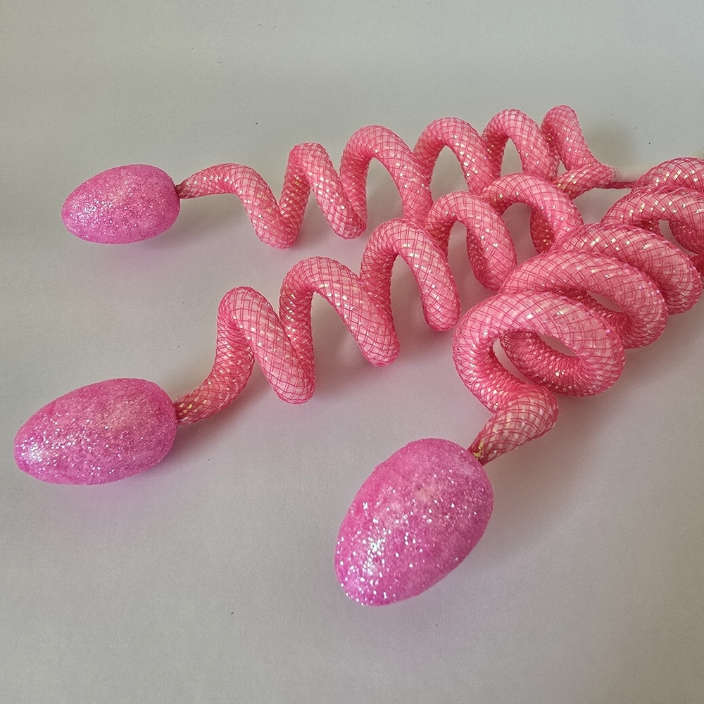 Spiral Easter Egg Picks / Easter Sprays / Spring Decor / Set of 3 Handmade Picks